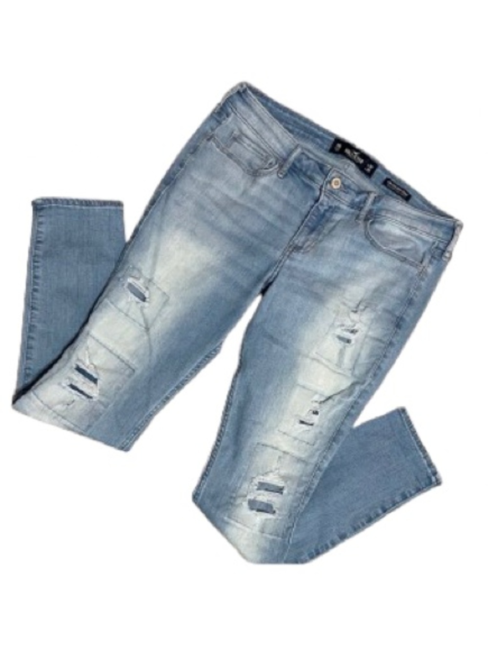 Hollister Women's Jeans Distressed Patchwork